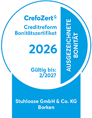 Crefozert Bonitäts Zertifikat für Stuhloase GmbH & Co. KG