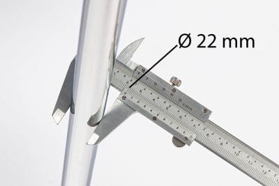 Der Gestelldurchmesser der Alabama Stühle beträgt 22 mm