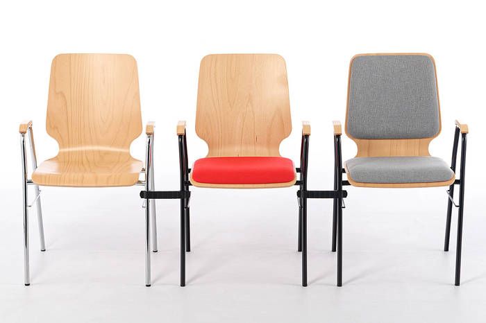 Unsere Atlanta Stühle lassen sich mit dem seperat erhältlichen Stuhlverbinder in feste Reihenh stellen