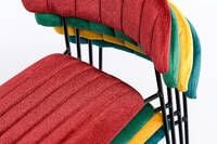 Der Bermuda Barhocker ist an Rückenlehne sowie an Sitzfläche gut mit Stoff ausgestattet