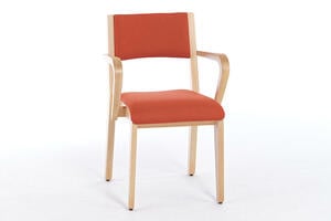 Die Rückenlehne und Sitzfläche sind gepolstert sehr ergonomisch