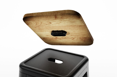 Die Bronx Barhocker können schnell und einfach mit einem Sitzbrett versehen werden