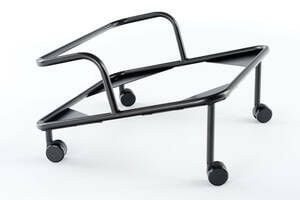 Die Schrägstellung des Wagens ermöglicht ein sicheres Stapeln