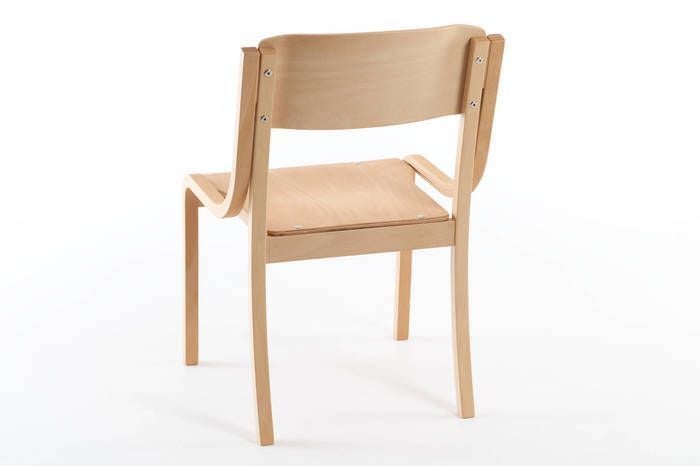 Gestell, Sitzfläche und Rückenlehne aus Holz