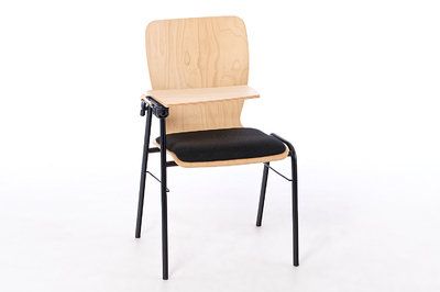 Gepolsterte Seminarstühle mit Klapptisch