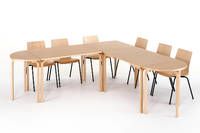 Für Tischgruppen bei Meetings werden die Holzschalenstühle Havanna gerne genommen