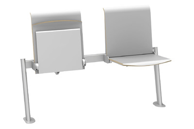 Die robuste und zeitlose Traversenbank in grau