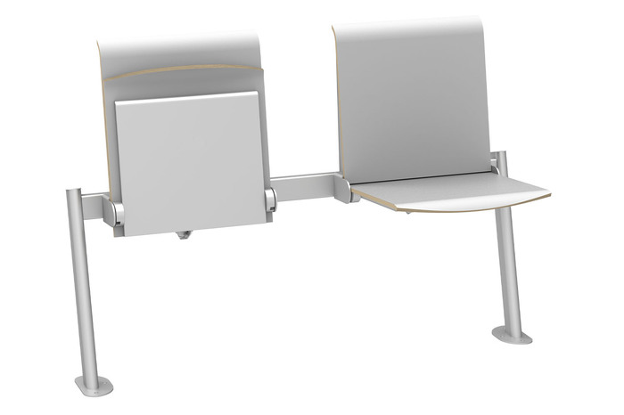 Die robuste und zeitlose Traversenbank in grau