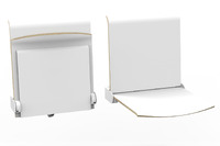 Die Wandklappsitze Heidelberg mit Rücken in weiß