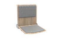 Optional können die Wandsitze mit Sitz und Rückenpolster ausgestattet werden