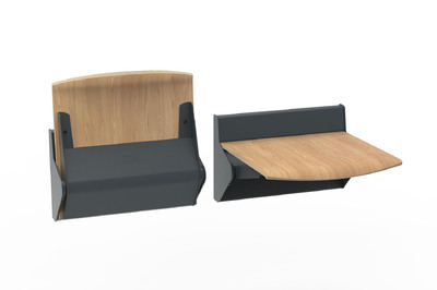 Die Halterungen der Heidelberg Wandsitze gibt es in verschiedene Farben