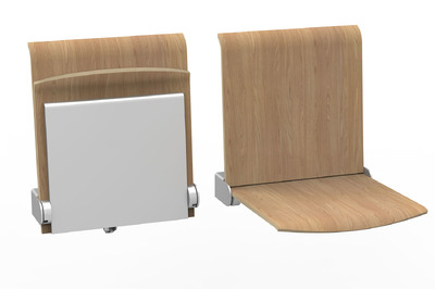 Die Heidelberg Wandsitze in der Sitzfarbe Oak