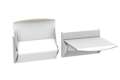 Die Wandklappsitze Heidelberg gibt es auch ohne fester Rückenlehne