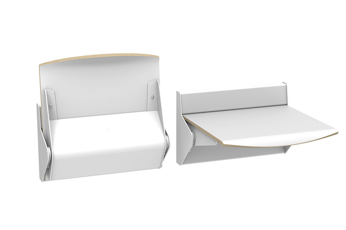 Die Wandklappsitze Heidelberg gibt es auch ohne fester Rückenlehne