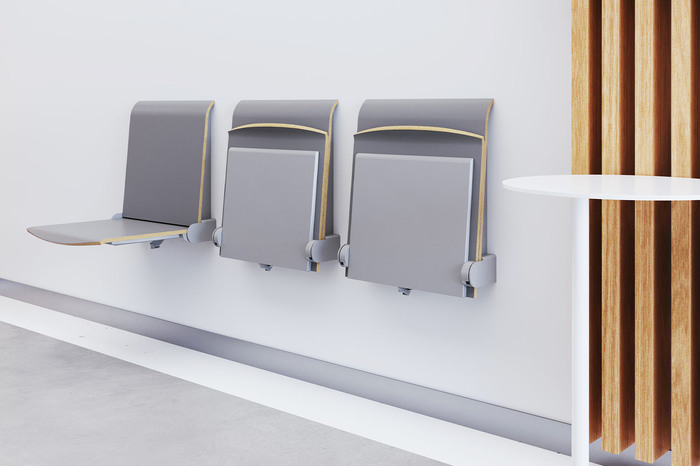 Modern und robust sind unsere Wandklappsitze Heidelberg