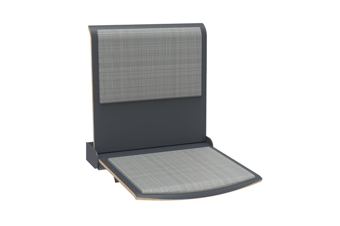 Wandklappsitz Heidelberg mit Sitz und Rückenpolsterung