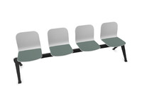 Auch die 4er Traversenbank Helgoland kann mit Sitzpolsterung konfiguriert werden