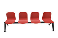 Die Bänke können in verschiedenen Kunststoffsitzschalenfarben gewählt werden