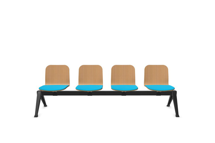 Die 4er Traversenbank Helgoland mit Sitzpolsterung