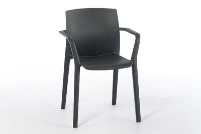 Stapelbare UV-beständige Outdoorstühle mit Armlehnen 