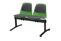 Unsere stabile Traversenbank Mali mit Sitz- und Rückenpolster