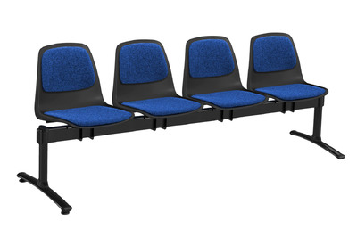 Robuste Wartebank mit 4 gepolsterten Sitzplätzen