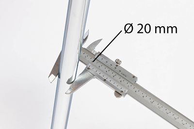 Optional kann der Mali auch mit einem Gestelldurchmesser von 20 mm gewählt werden