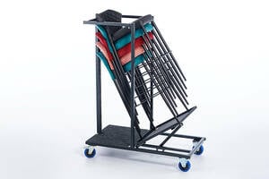 Die Marokko Barhocker auf dem Transportrollwagen Die Marokko Barhocker auf dem Transportrollwagen