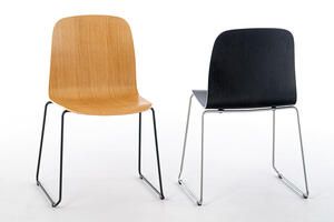 Unser Kufenstuhl mit Holzsitzschale Montana ist modern und vielseitig einsetzbar