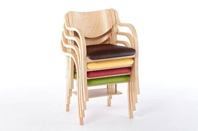 Holz Armlehnenstühle mit hochwertigem Sitzpolster