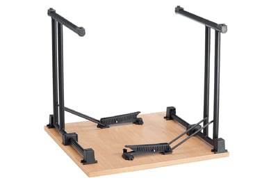 Von unten ist die Klappmechanik gut zu erkennen