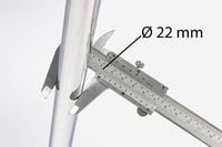 Der stapelbare Kunststoffstuhl Paris hat ein Gestelldurchmesser von 22 mm