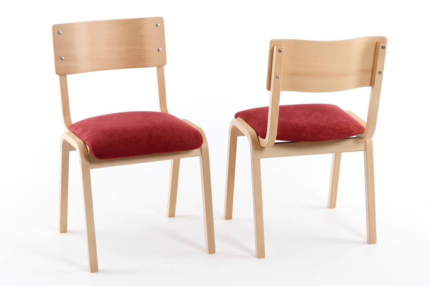 Perth-Holzstühle mit bequemen Sitzpolster