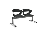 Die Traversenbänke sich auch mit schwarzen Kunststoffsitzschalen wählbar