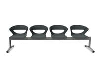 Unsere 4er Traversenbank Pisa mit aluminium lackiertem Gestell