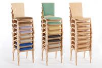 Die Sydney Holzschalenstühle können miteinander kombiniert werden