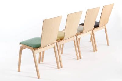Gestell, Sitzpolster und Rückenlehne ergeben ein interessantes Design
