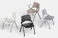 Unsere Toledo Stapelstühle sind auch mit Rollen erhältlich