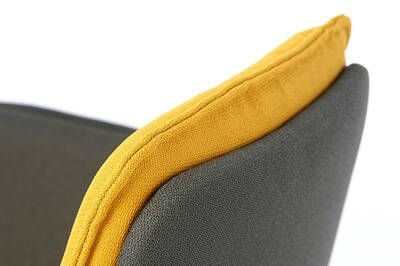 Das Rückenpolster kann in einer anderen Farbe wie die Rückenlehne gewählt werden