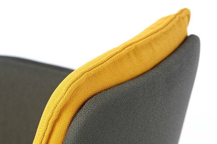 Das Rückenpolster kann in einer anderen Farbe wie die Rückenlehne gewählt werden