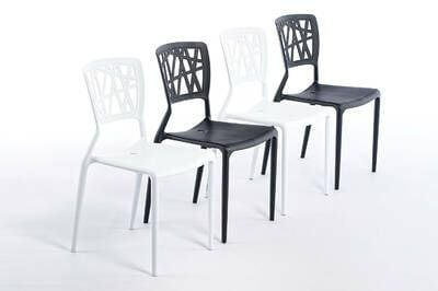 In Farbkombinationen lassen sich die Stühle gut zusammenstellen