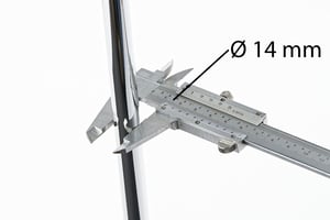 Die Berlin AL SP RP Kunststoffstühle haben einen Gestelldurchmesser von 14 mm