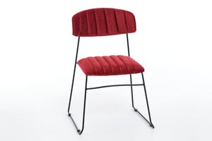 Unser Polsterstuhl Bermuda mit schwarzem Gestell