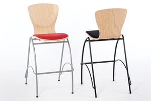 Die Barhocker mit Sitzpolster sind sehr bequem Die Barhocker mit Sitzpolster sind sehr bequem