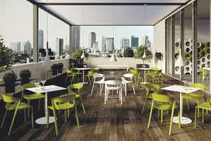 Unsere Kunststoffstühle Capri sind überall einsetzbar