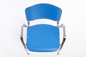 Der Armlehnenstuhl Iso Laminat AL in der Draufsicht