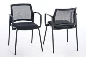 Die Besucherstühle London AL sind einladend und besitzen eine sehr hochwertige Netzrückenlehne