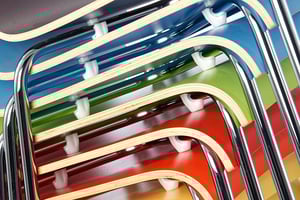 Unser der Sitzfläche besitzen unsere Mailand Stühle einen Stapelschutz