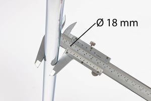 Unsere sitzgepolsterten Armlehnenstühle Mali AL SP haben ein Gestelldurchmesser von 18 mm