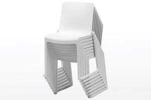 Die Melbourne Kunststoffschalenstühle sind hoch stapelbar und dadurch sehr platzsparend zu lagern